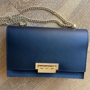 Zac Posen leather shoulder bag with chain